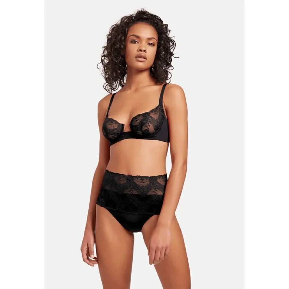 NWT Wolford Venus Lace Bra 38C Black
